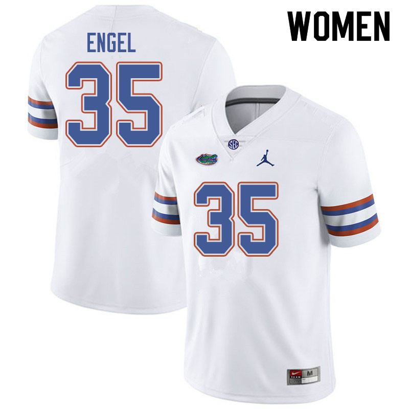 Jordan Brand Women #35 Kyle Engel Florida Gators College Football Jerseys Sale-White - Click Image to Close